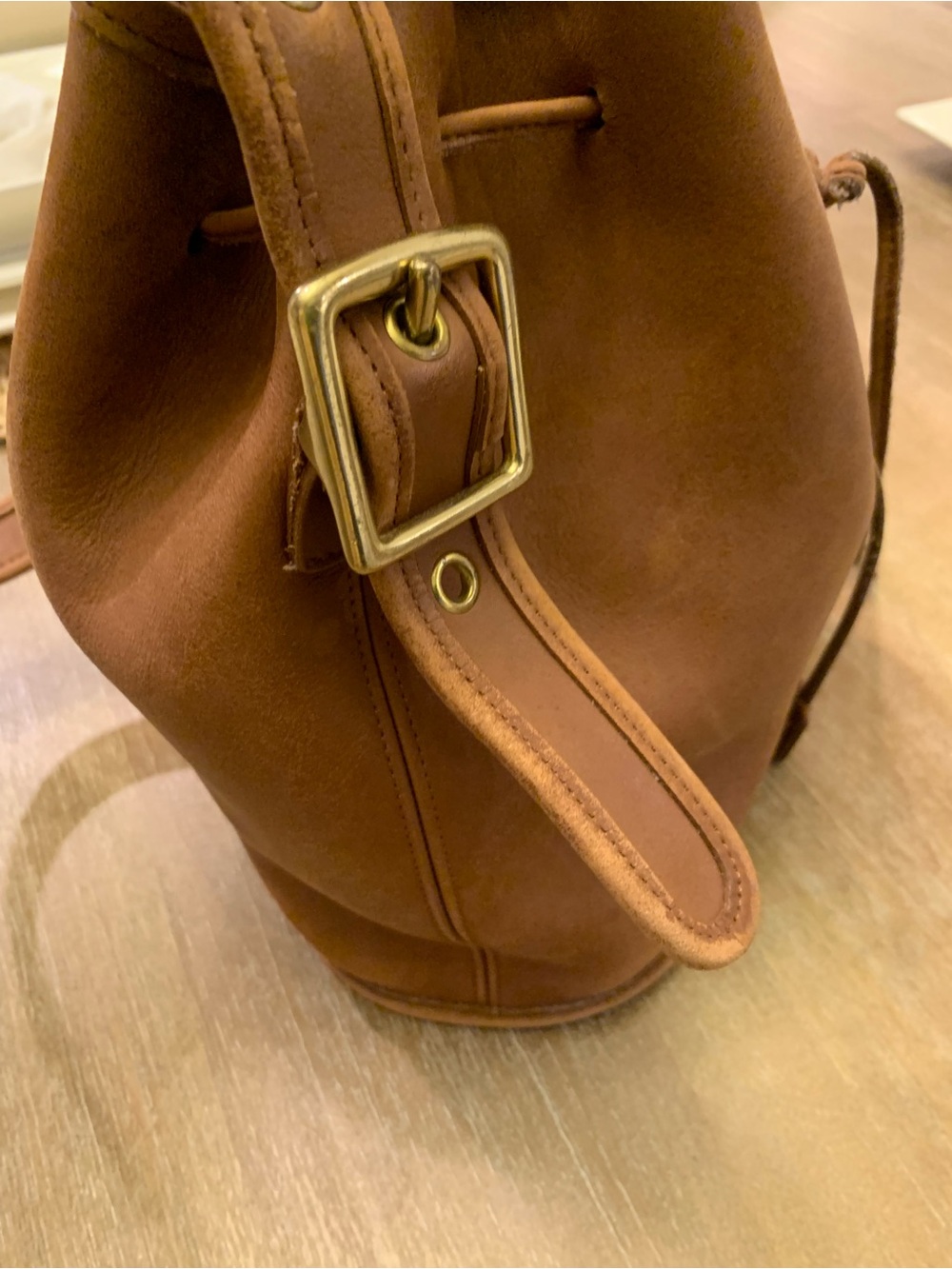 Vintage Coach Lula’s Legacy Drawstring Bucket Shoulder Bag with vintage tag - Picture 4 of 12